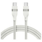 ANKER USB-C auf USB-C Kabel 90cm 240W Upcycled geflochten PCR Soft-touch weich und robust USB-IF zertifiziert weiß