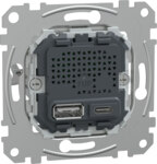 Merten USB Ladestation-Einsatz Typ A+C MEG4366-0140