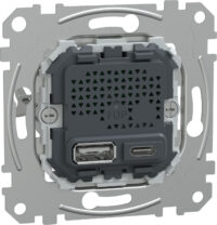 Merten USB Ladestation-Einsatz Typ A+C MEG4366-0140