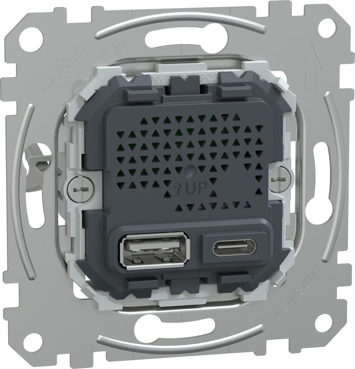 Merten Merten USB Ladestation-Einsatz Typ A+C MEG4366-0140