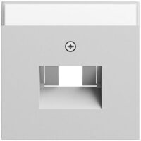Gira Zentralplatte UAE/IAE 1-fach grau matt 028476 Schraubbefestigung mit Beschriftungs Feld