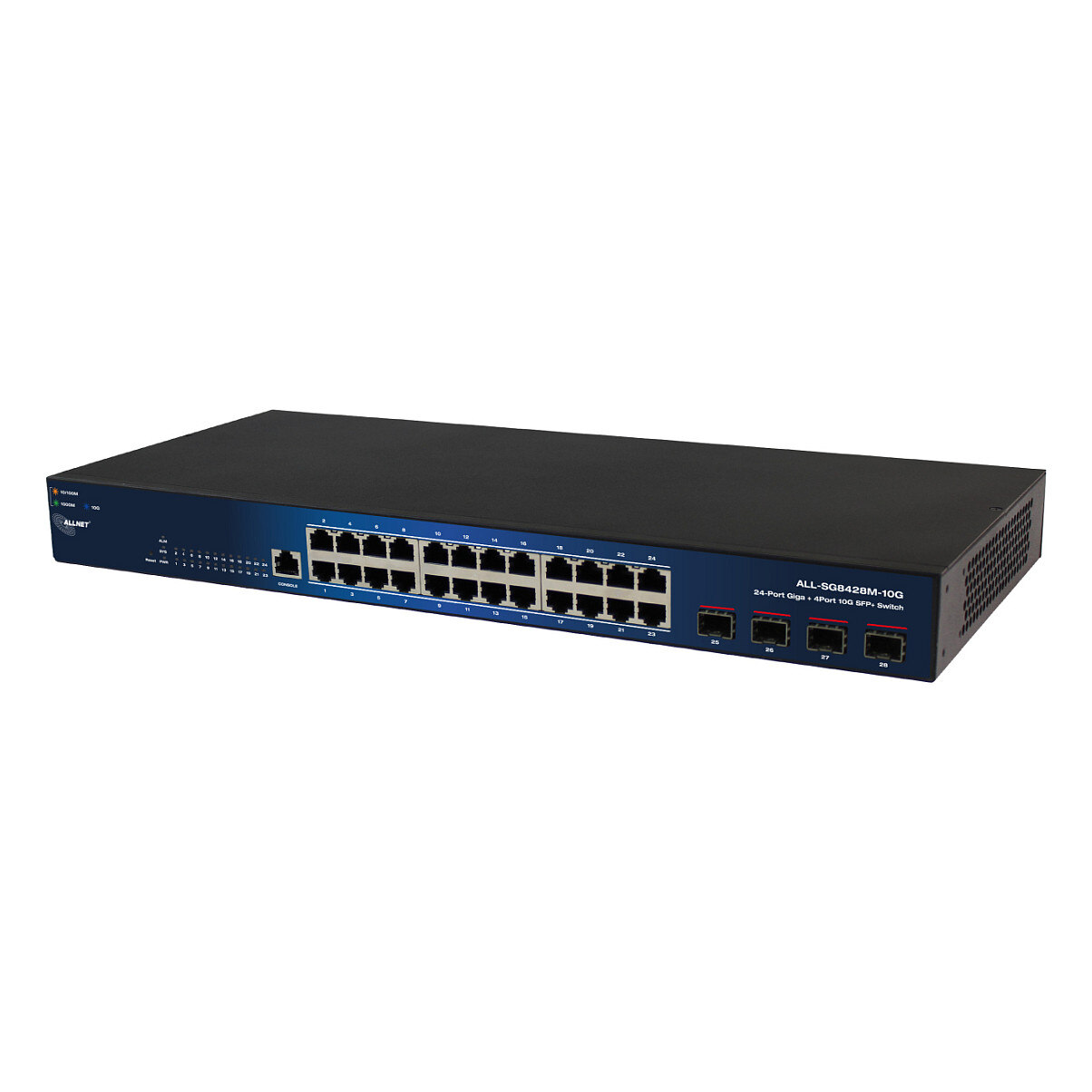 Allnet ALLNET Switch smart managed Layer2 24 Port • 24x GbE • 4x SFP+ • 19 • Lüfterlos • ALL-SG8428M-10G
