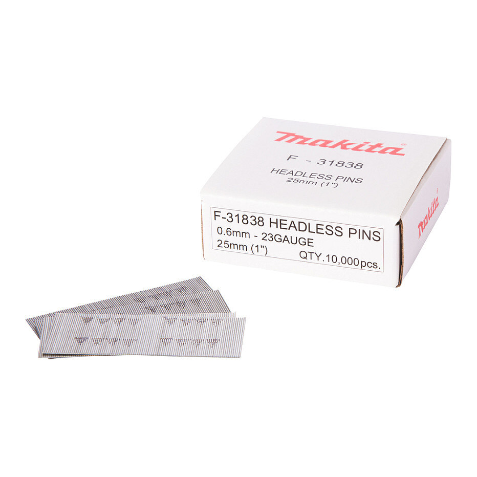 Makita Stiftnägel ohne Kopf 0.6x25mm F-31838, 10000 Stück
