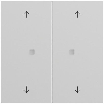 Gira Gira Tastwippe Bussystem KNX-RF (Funk) 510876 grau matt Kunststoff Thermopl 2-fach