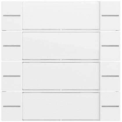 Gira Tastwippe KNX reinwei&szlig; gl&auml;nzend Kunststoff Thermopl 577470 8-fach