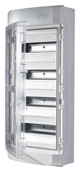 F-tronic Kleinverteiler Aufputz 4x12TE Kunststoff NEPTUN48 IP65 310x715x150mm DIN-Schiene