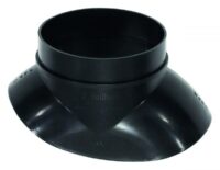 Adapter für Klöber-Pfanne schwarz, für Dachschrägen von 20-50 Grad