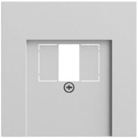 Gira Zentralplatte USB 1-fach grau Schraubbefestigung 037676 matt ohne Beschriftungsfeld