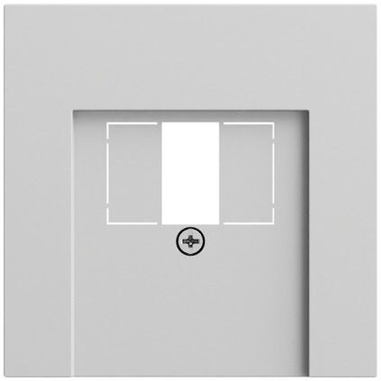 Gira Gira Zentralplatte USB 1-fach grau Schraubbefestigung 037676 matt ohne Beschriftungsfeld