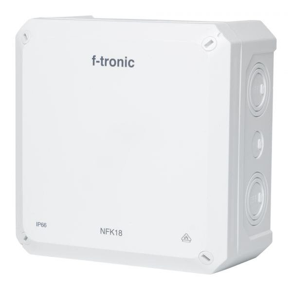 F-Tronic Abzweigdose IP66 180x180x93mm NFK18ws quadrat Wand/Decke Kunststoff hfr