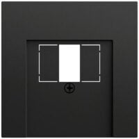 Gira Zentralplatte USB/TAE 1-fach schwarz matt 027674 Schraubbefestigung