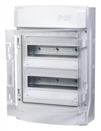 F-tronic Kleinverteiler Aufputz 2x12TE Kunststoff NEPTUN24 IP65 310x465x150mm DIN-Schiene