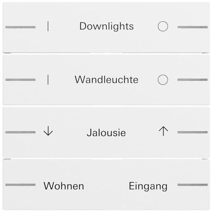 Gira Tastwippe KNX reinwei&szlig; gl&auml;nzend Kunststoff Thermopl 576470 8-fach