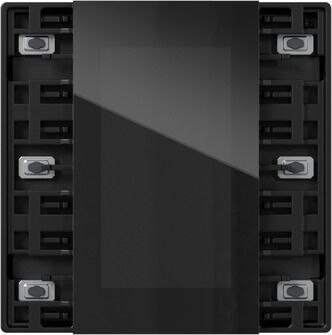 Gira Tastsensor KNX Unterputz schwarz matt 6-fach 3pkt LED 5015050 inklusive Ankoppl mit Display