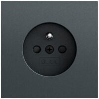 Gira Steckdose 1-fach anthrazit Unterputz mit BS Schutzkontakt 448573 IP20