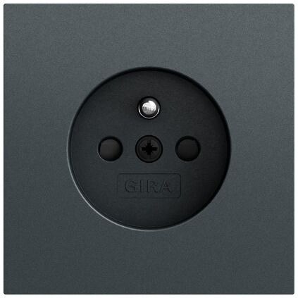 Gira Gira Steckdose 1-fach anthrazit Unterputz mit BS Schutzkontakt 448573 IP20
