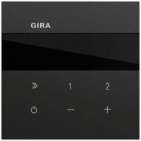 Gira UP-Radio schwarz lackiert 232074 Basis+zentr Abdeckpl