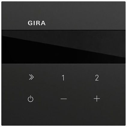 Gira Gira UP-Radio schwarz lackiert 232074 Basis+zentr Abdeckpl