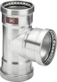 Viega T-Stück mit SC Temponox XL 1718XL in 76,1mm Stahl nichtrostend