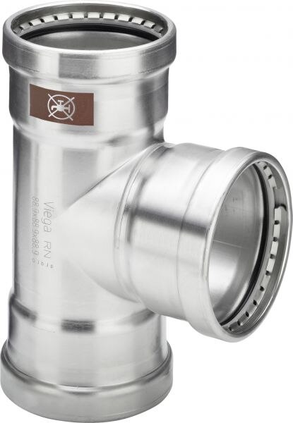 Viega T-Stück mit SC Temponox XL 1718XL in 76,1mm Stahl nichtrostend