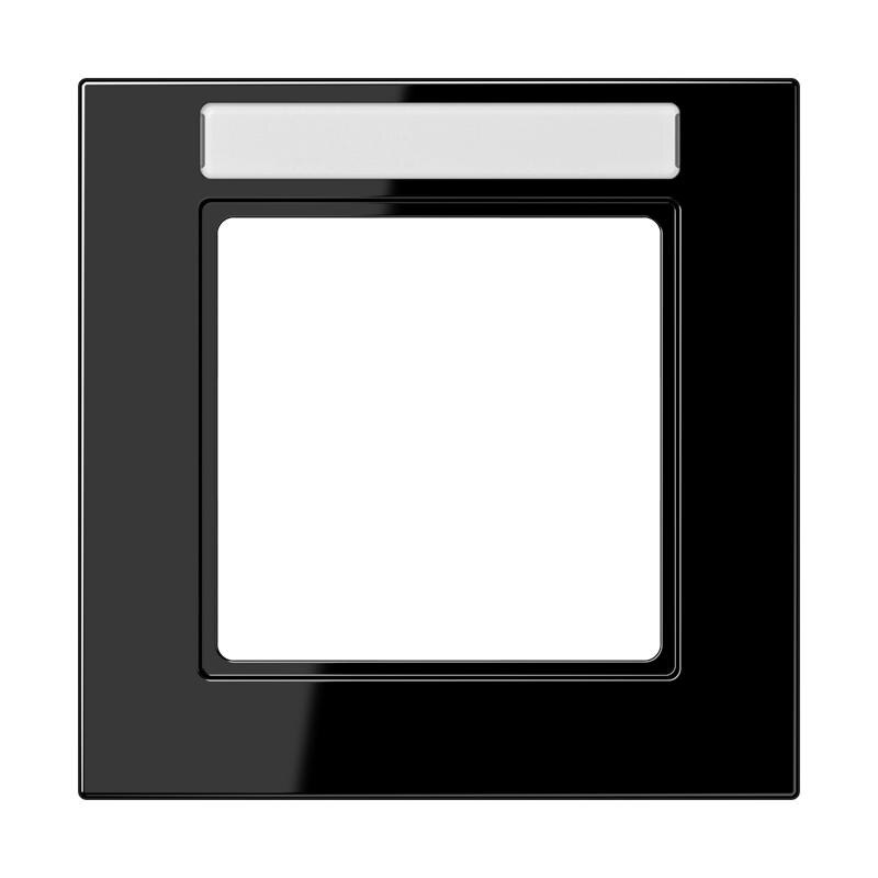 Jung A 5581 BF NA SW Rahmen 1-fach mit Schriftfeld A 550 Thermoplast schwarz