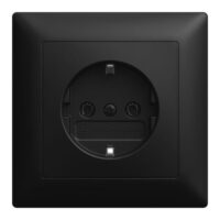 Busch-Jaeger Steckdose 1-fach schwarz matt Unterputz IP20 Busch-balance SI 20 EUJR-915