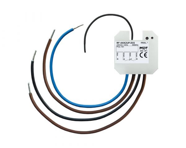MDT MDT Schaltaktor 2-fach Unterputz 10 A, 230 V AC, Secure RF-AKK2UP01S