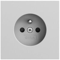 Gira Steckdose 1-fach grau matt Unterputz mit BS Schutzkontakt 448576 IP20