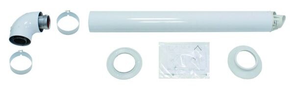Vaillant Dach-/Wanddurchführung turboTEC waagerecht Luft-/Abgasführung, Aluminium,60/100mm