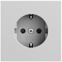 Gira Steckdose 1-fach grau matt Unterputz mit BS IP20 445376