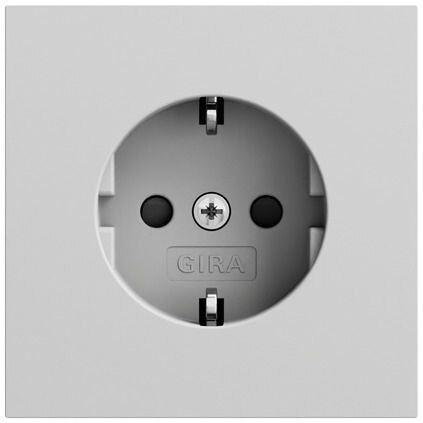 Gira Gira Steckdose 1-fach grau matt Unterputz mit BS IP20 445376