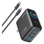 ANKER Charger 100W inklusive Display 2x USB-C 1x USB-A grey