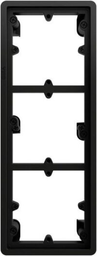 Gira Einbaurahmen 3-fach schwarz Kunststoff F200 377000