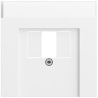Gira Zentralplatte USB/TAE 1-fach reinweiß matt 087672 Schraubbefestigung mit Beschriftungs Feld