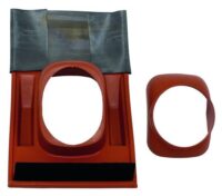 Kunststoff-Universalpfanne für Schrägdach (25-50 Grad Neigung) rot
