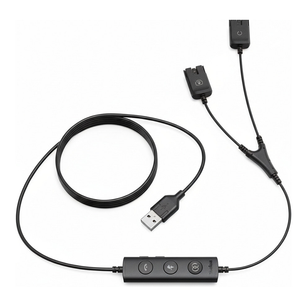 Yealink Yealink Y-Kabel, USB / QD-Trainingskabel fr die YHS- Serie (schwarz, 10 Stck)