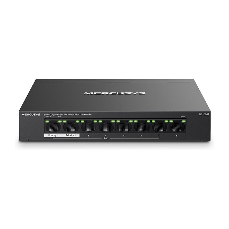 TP-Link Mercusys MS108GP 8-Port Gigabit Desktop Switch 7-Port PoE+