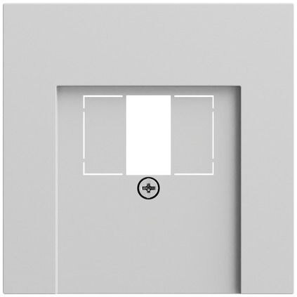 Gira Gira Zentralplatte USB/TAE 1-fach grau matt 027676 Schraubbefestigung