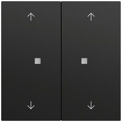 Gira Gira Tastwippe Bussystem KNX-RF (Funk) 510874 schwarz matt Kunststoff Thermopl 2-fach