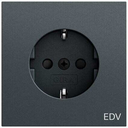 Gira Gira Steckdose 1-fach anthrazit Unterputz mit BS EDV IP20 446173