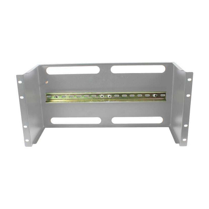Allnet ALLNET Gerätehalter für Hutschiene/DIN-Rail Geräte T150mm/5HE Lichtgrau Frontmontage