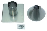 Edelstahl-Schachtabdeckung für Abgasleitung DN 80