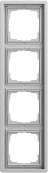 Gira Gira Rahmen 4-fach grau matt Kunststoff F100 0214176