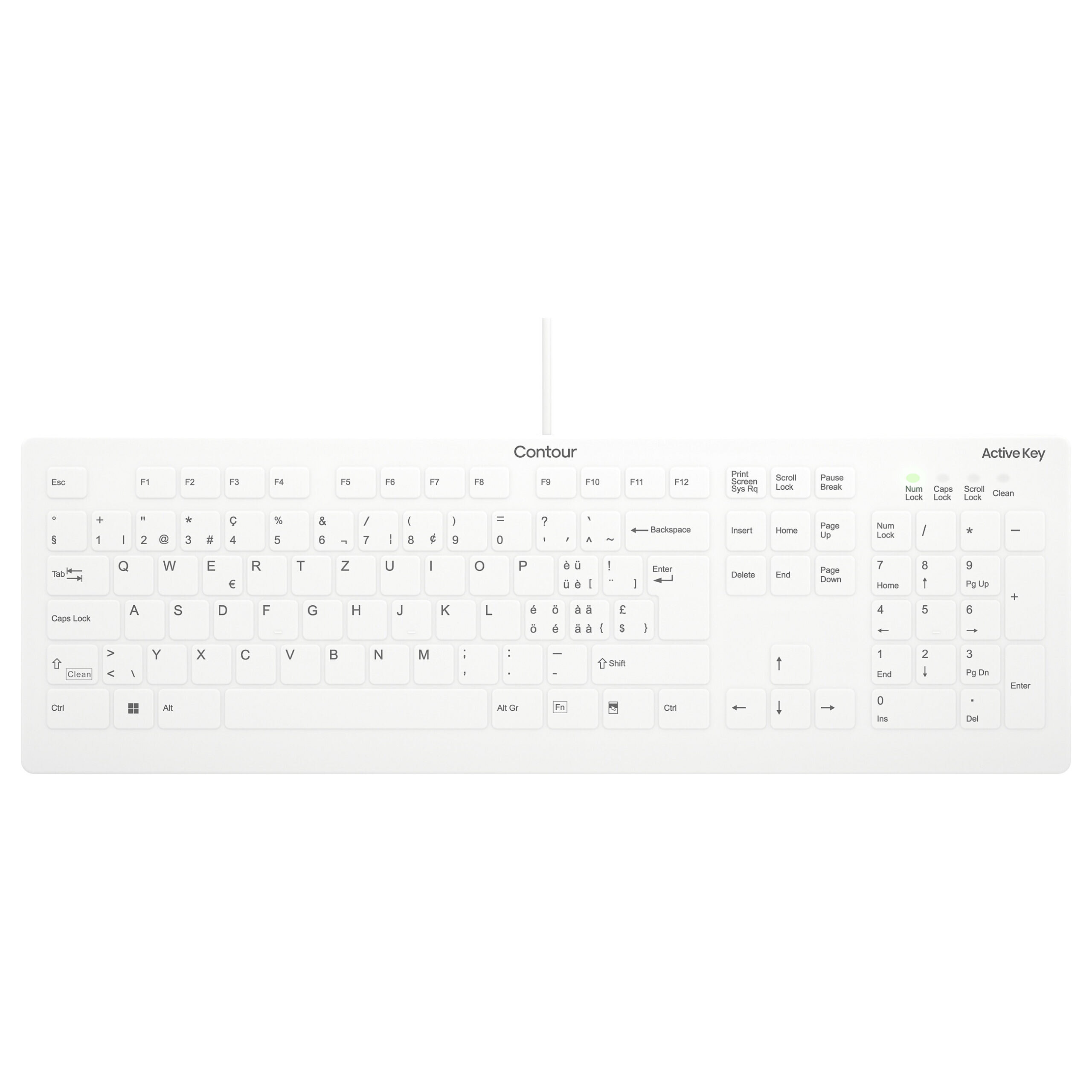 Cherry CHERRY ACTIVE KEY MTA AK-C8112 Corded DE-Layout weiß