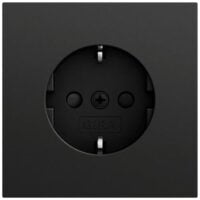 Gira Steckdose 1-fach schwarz matt Unterputz mit BS IP20 445374