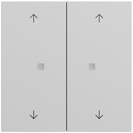 Gira Gira Tastwippe KNX grau matt Kunststoff Thermopl 2-fach 517476