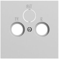 Gira Zentralplatte Ant dose 2-fach grau matt 086976 Schraubbefestigung