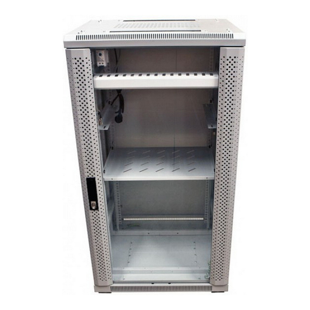 Allnet ALLNET Netzwerkschrank 19" 42HE B600/T1000mm Glastür Lichtgrau SNB-Serie
