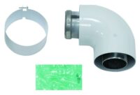 Bogen 90 Grad turboTEC Luft-/Abgasführung, Aluminium, 60/100 mm