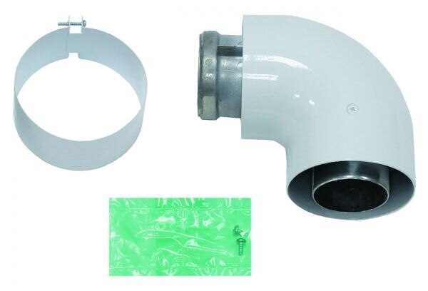 Vaillant Bogen 90 Grad turboTEC Luft-/Abgasführung, Aluminium, 60/100 mm